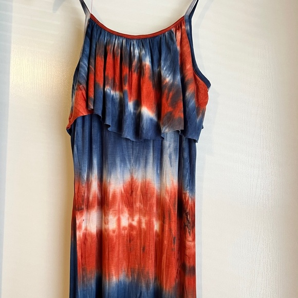 White mark Tie-Dye long summer dress - Picture 4 of 5